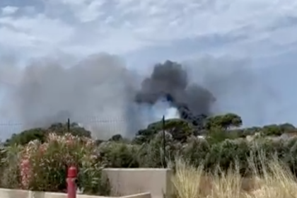 rifiuti in fiamme erice